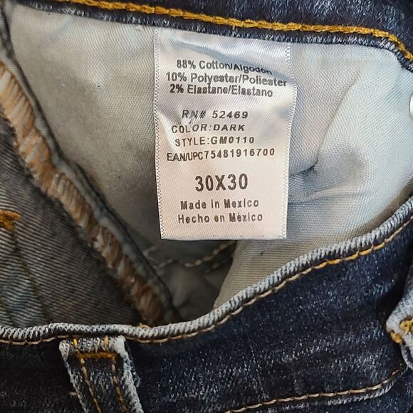 George Slim Fit Classic Dark Wash Denim Jeans 30x30 Casual Everyday Wear Men - Picture 3 of 4